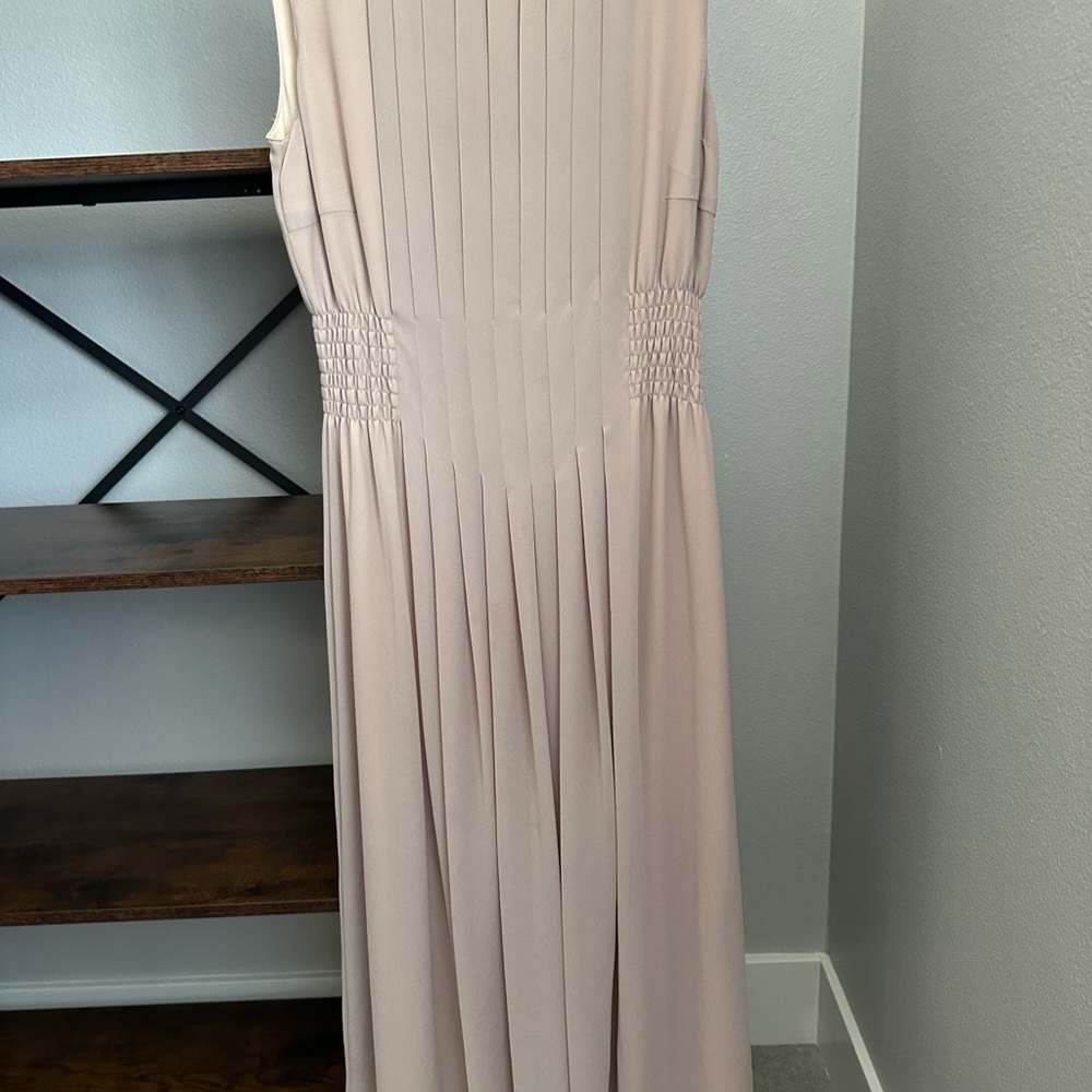 Lily Brown Vintage Elegant Cream Maxi Dress SZ 1